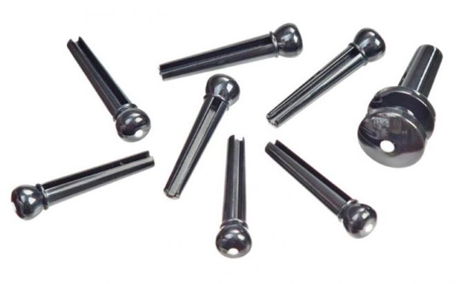 Hovedbilde Planet Waves PWPS10 Bridge Pins - Black w. Ivory Dot