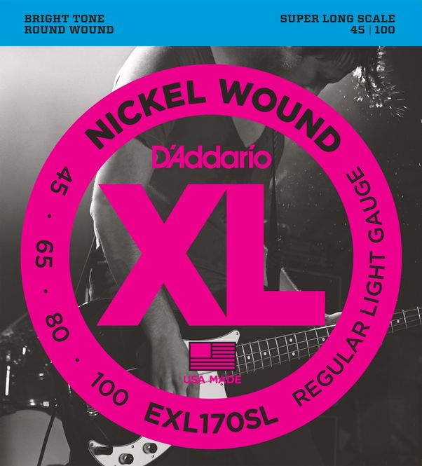 Hovedbilde D'addario EXL170SL El-bass Nickel Wound 045 - 100 (Super Long) Light