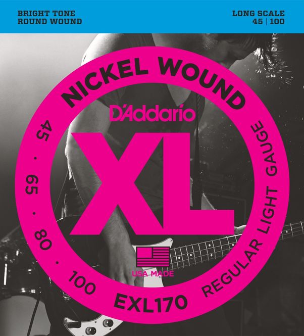 Hovedbilde D'addario EXL170 El-bass Nickel Wound 045 - 100 Light