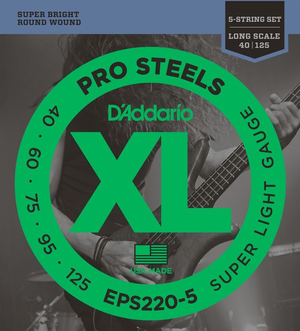 Hovedbilde D'addario EPS220-5 El-bass Prosteels 040-125 (5-Strängset)