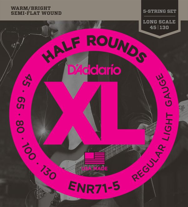 Hovedbilde D'addario ENR71-5 El-bass Nickel Half Rounds 045 - 130 (5-str.)