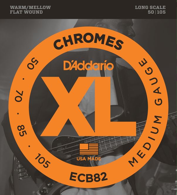 Hovedbilde D'addario ECB82 El-bass Flat Wound Chromes 050-105