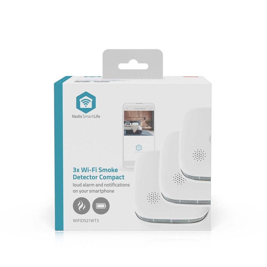 SmartLife Wi-Fi røykvarsler 3-pak, Fotoelektrisk detektor