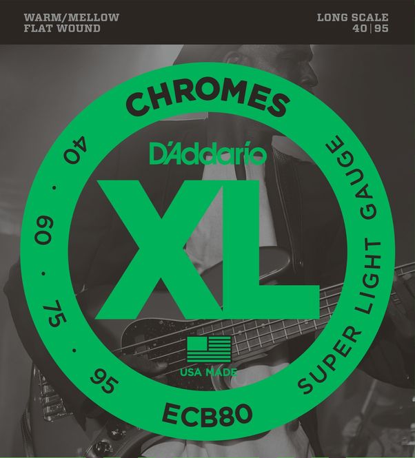 Hovedbilde D'addario ECB80 El-bass Flat Wound Chromes 040-095