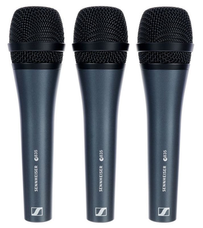 Sennheiser e835 dynamisk vokalmikrofon, 3 Pack
