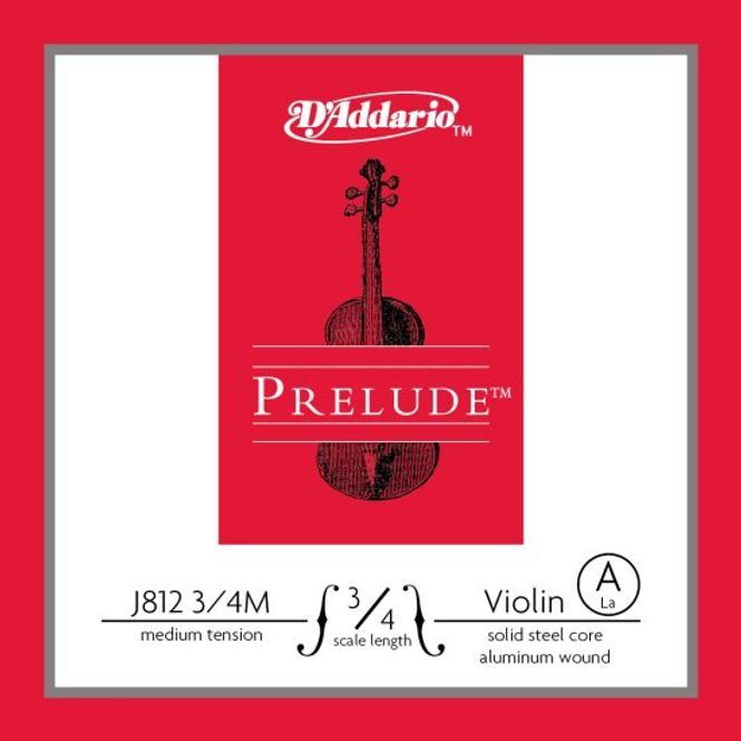 Hovedbilde D'Addario Prelude J812 Violin A-2, 1/2 Stål/Alum