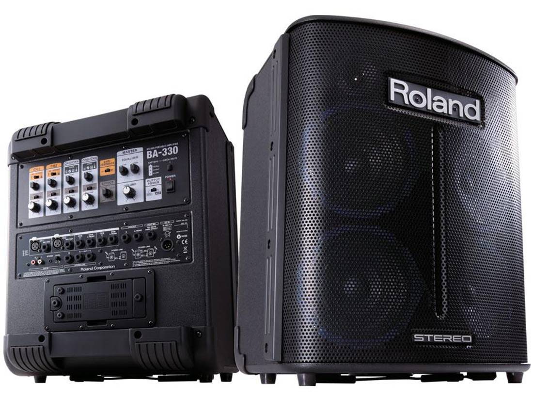 Roland BA-330 Lydanlegg, batteri- / Strømdrift