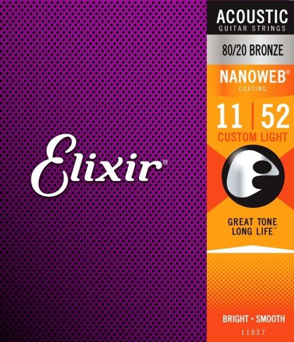 Hovedbilde Elixir 11027 Acoustic 80/20 Bronze NANOWEB 011-052