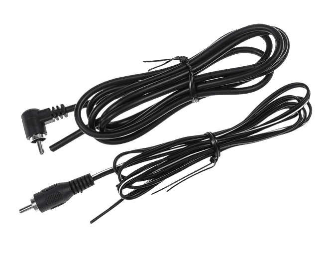 Hovedbilde Cioks Open end Flex, round cable & angled RCA plug, 150cm (black)