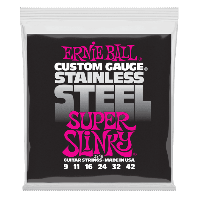 Hovedbilde Ernie Ball EB-2248 Super Slinky Stainless Steel, 09-42