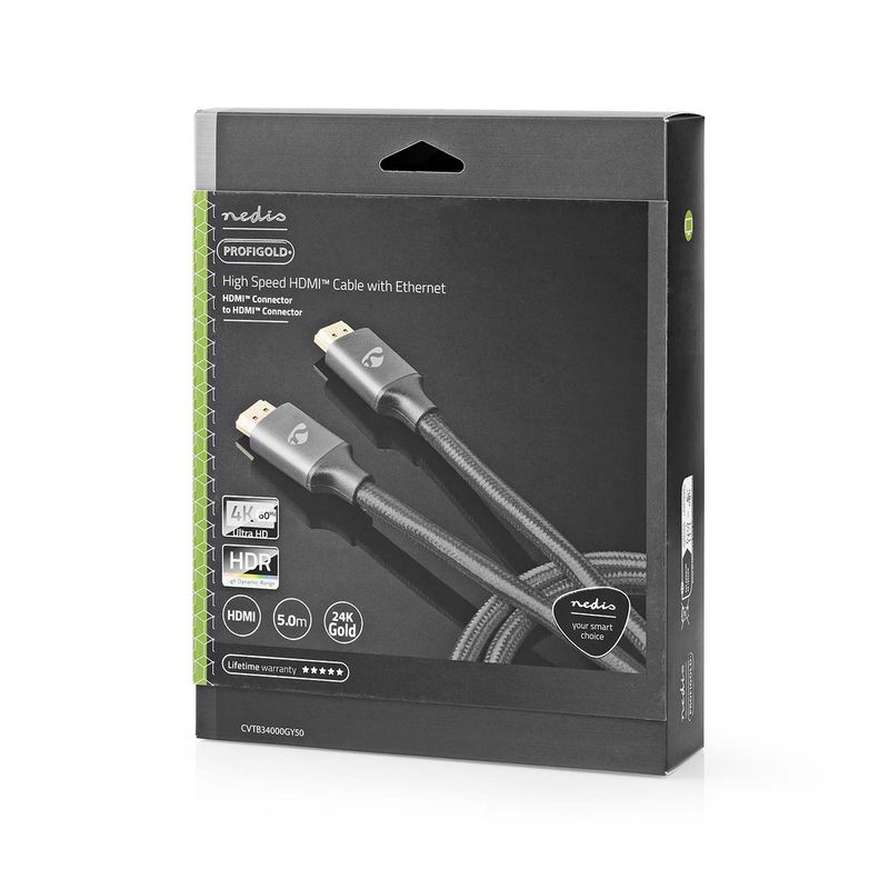 Profigold 3m avansert High Speed HDMI, 4K@60Hz, 18 Gbps, 24k gullbelagte kontakter