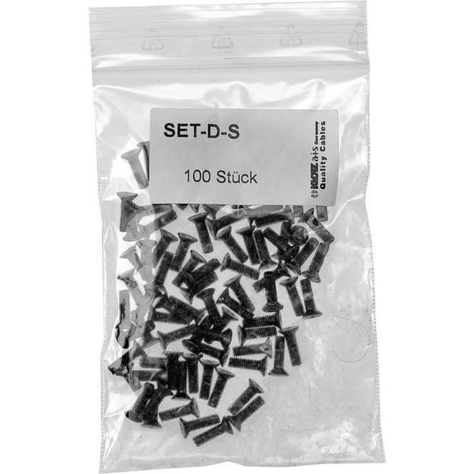 Hovedbilde Klotz skruer til Neutrik D Hus M3 x 10 mm 100stk