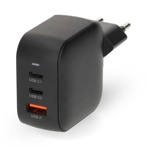Hovedbilde Nedis 70W 2 x USB-C + USB-A lader med Hurtigladefunksjon