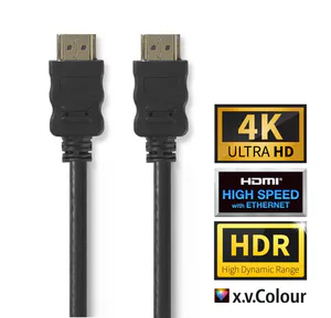 Hovedbilde Nedis High Speed 4K HDMI kabel med Ethernet, 4K@30Hz, 10.2 Gbps, 1m