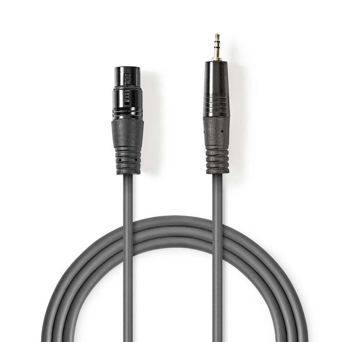 Hovedbilde Nedis Balansert lydkabel - XLR hun / ministereo-jack, 1m