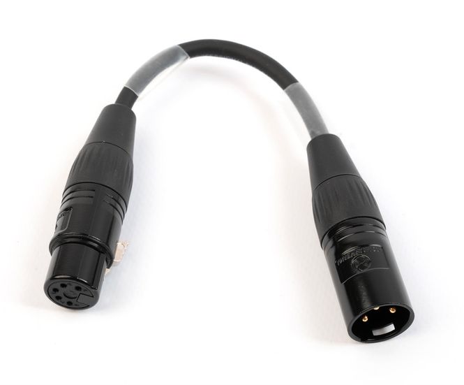 Hovedbilde Kagu DMX-overgang 3pin han/5pin hun. 20cm. Krymp for merking