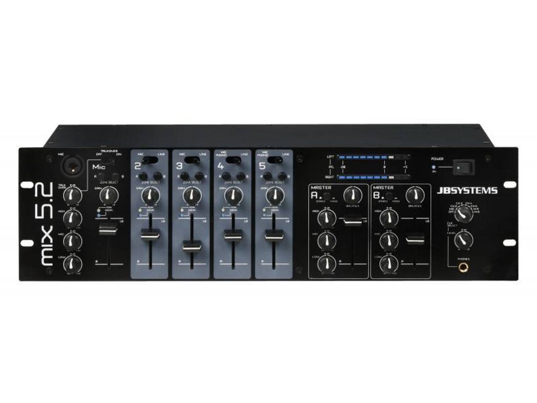 JB systems MIX 5.2 sonemikser. 2 soner (balansert), 11 innganger