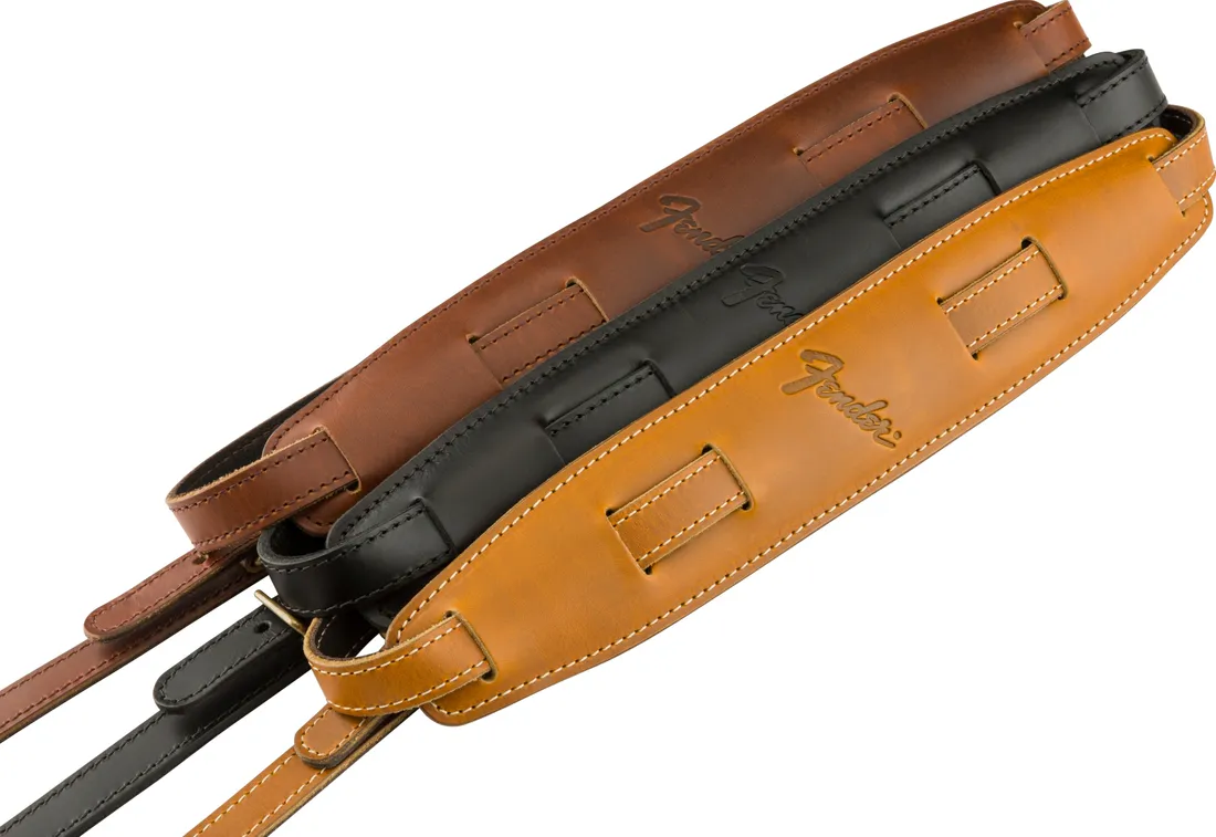 Fender Mustang Saddle Strap / Reim, Long, Cognac