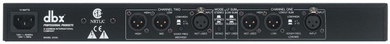 dbx 223XS Delefilter, stereo 2-veis, mono 3-veis, XLR