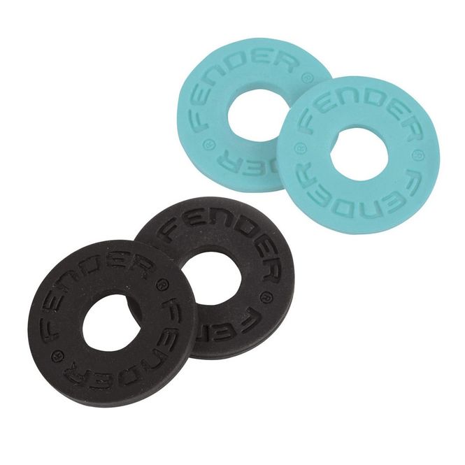Hovedbilde Fender Strap Blocks, Black & Daphne Blue - 2 par