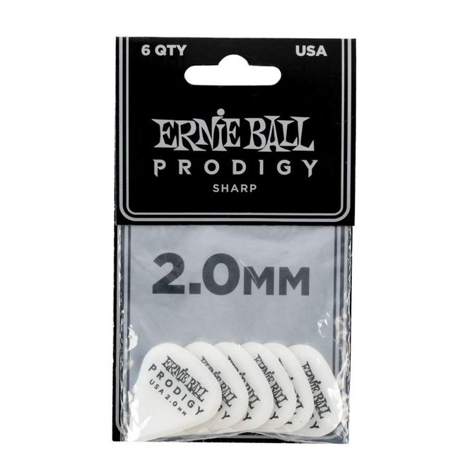 Hovedbilde Ernie Ball EB-9341 PRODIGY Plekter, Sharp 2.0mm - 6 pack