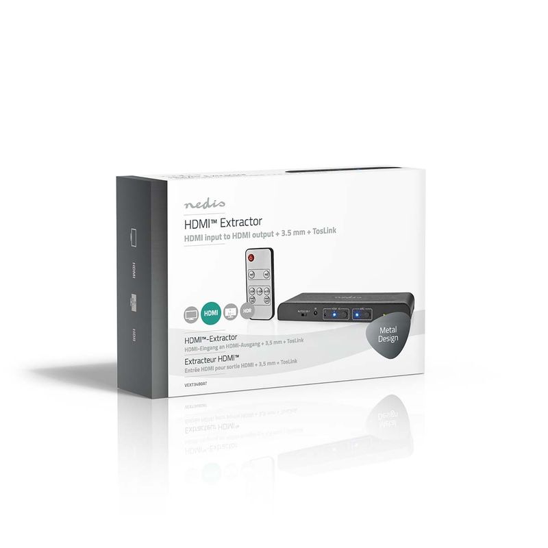 Nedis HDMI Extractor med ARC - Splitter HDMI-signalet til HDMI og lyd