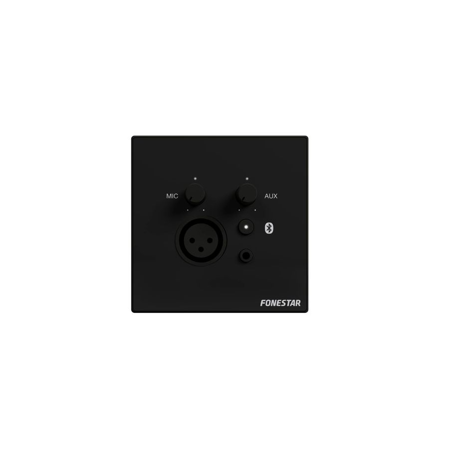 Fonestar Wallmix-BK Bluethoot panel for veggmontering med mikrofon inngang, Sort
