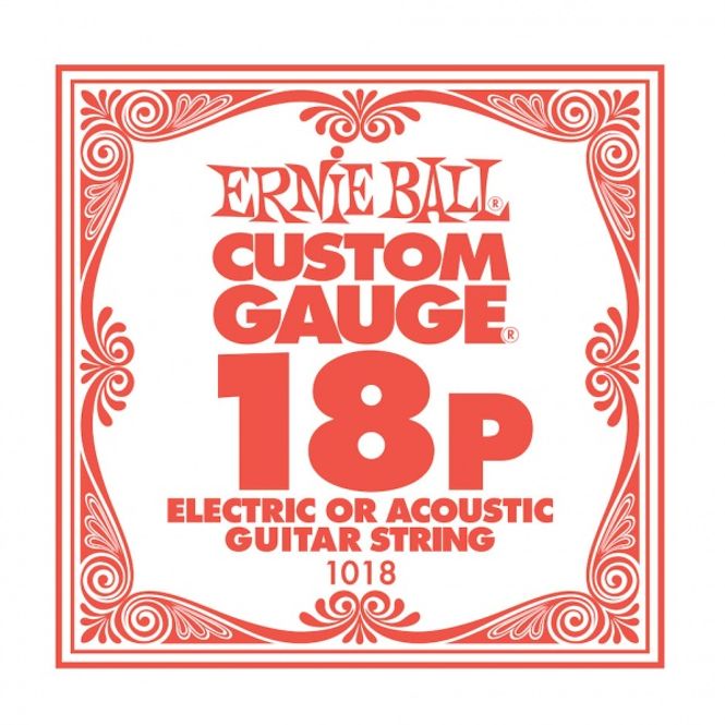 Hovedbilde Ernie Ball EB-1018P Plain steel string, løs streng .018