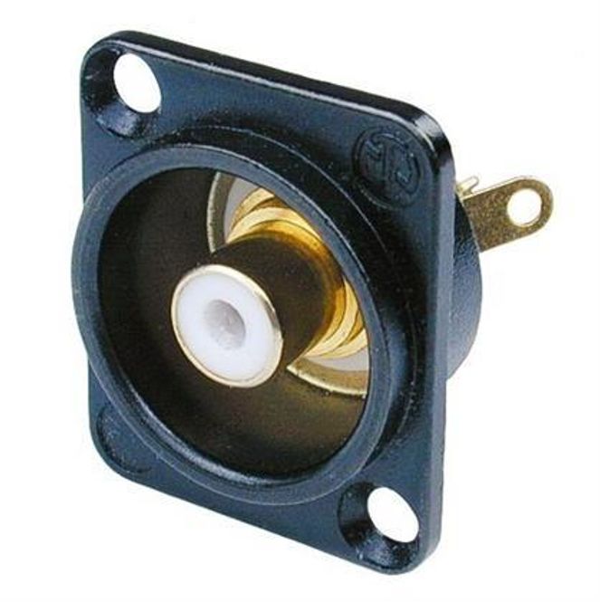 Hovedbilde Neutrik phono D ch. hvit isolert