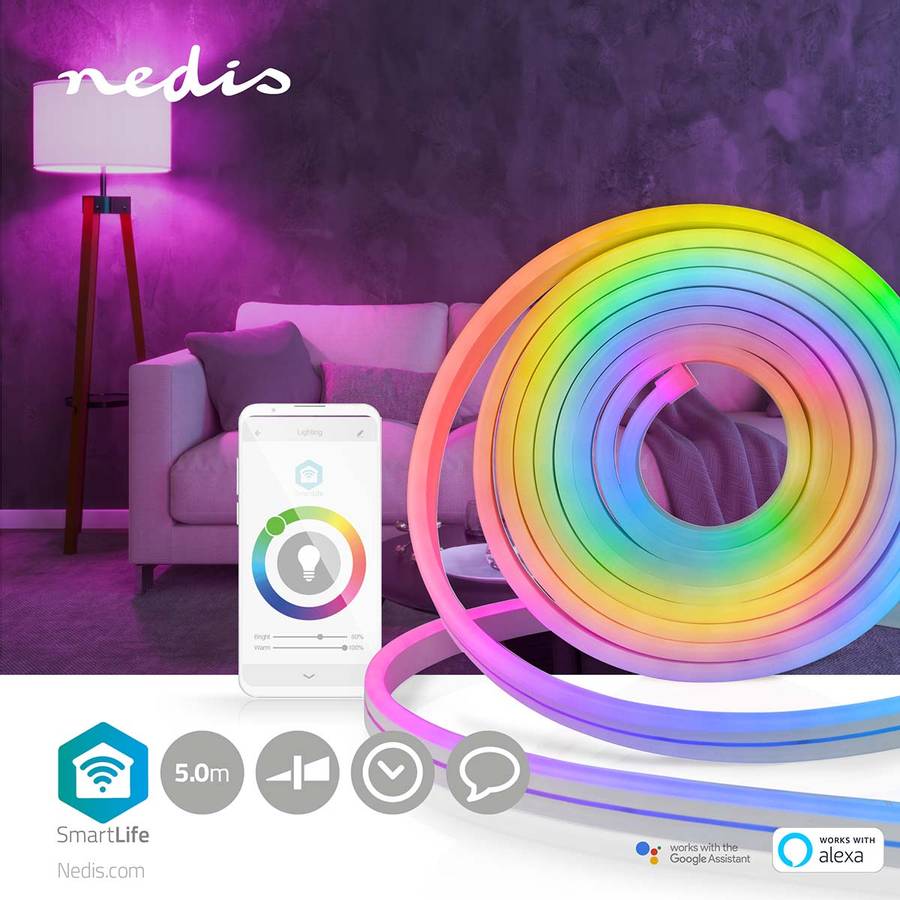 SmartLife Full Color Wi-Fi LED Strip 5m, inne/utendrs-bruk