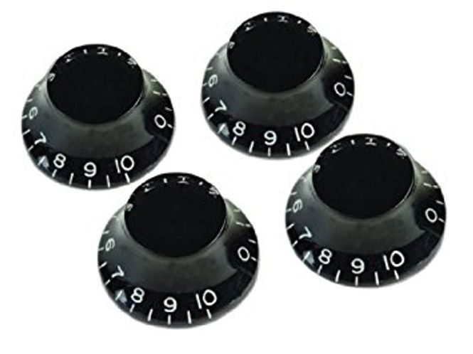 Hovedbilde Gibson Top Hat Knobs Black/Silver PRHK-010