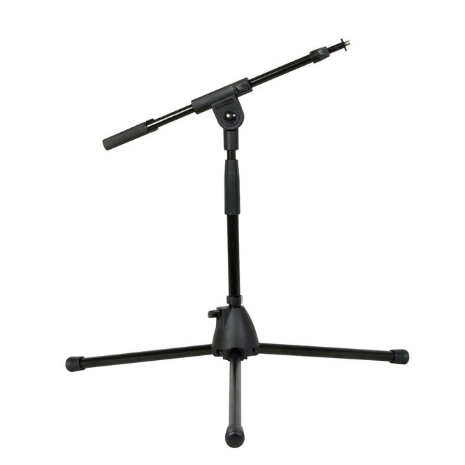 Hovedbilde K&M 25907 Mikrofonstativ, Lavt med 2-delt bom. Sort.