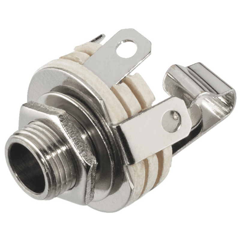 Monacor T-210, 6.3 mm mono panel jack with switch