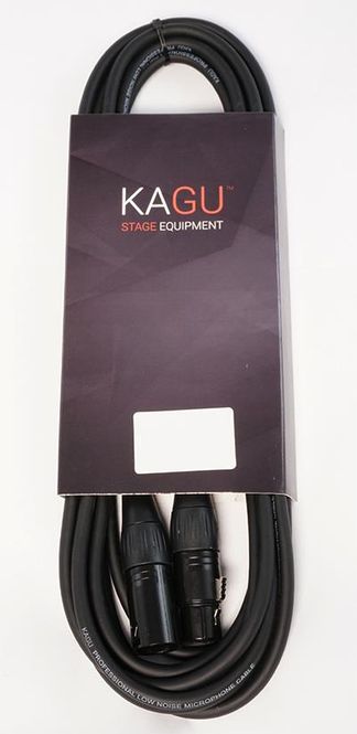 Hovedbilde KAGU DMNX5FCBK DMX-kabel 3m, fullkoblet 5-pin, sort