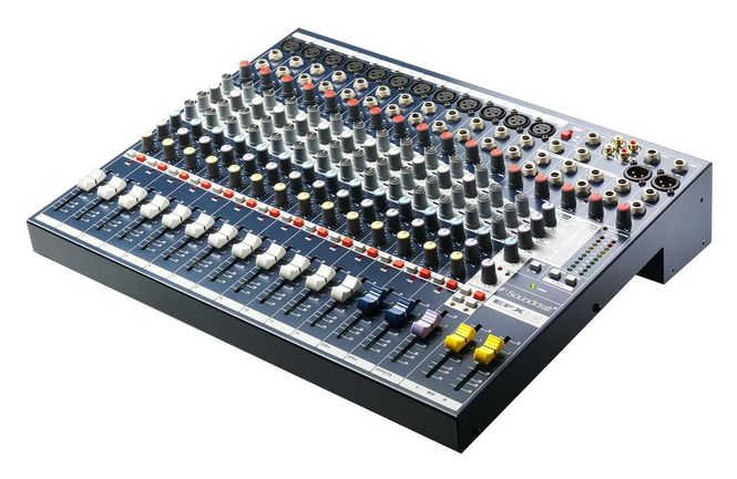 Hovedbilde Soundcraft EFX12 Analog Mikser 12+2, 2 aux med Lexicon klang og rackører