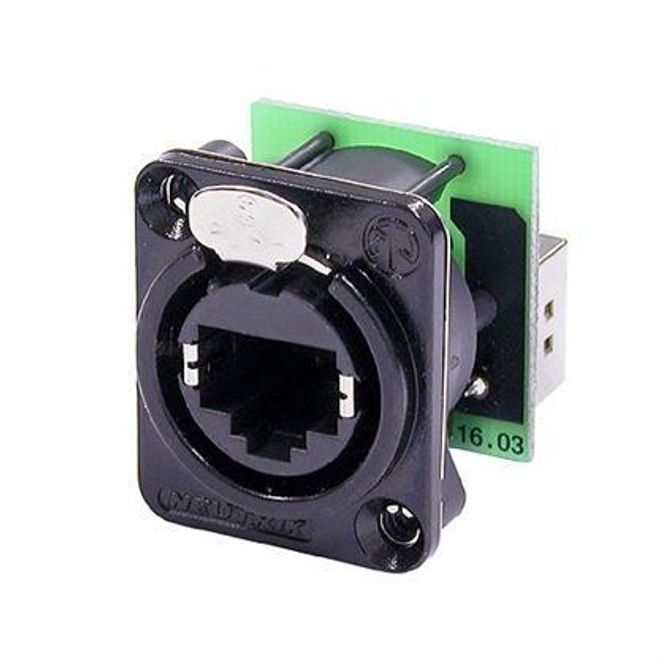 Hovedbilde Neutrik EtherCON RJ45 CAT5e chassis feedthrough Sort