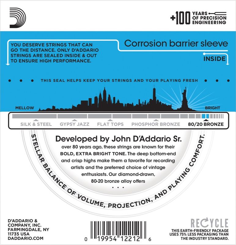D'addario EJ11 Western 80/20 Bronze 012-053