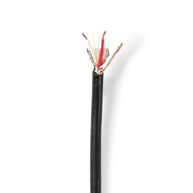 Hovedbilde Nedis balansert lyd / mikrofon-kabel sort, metervis