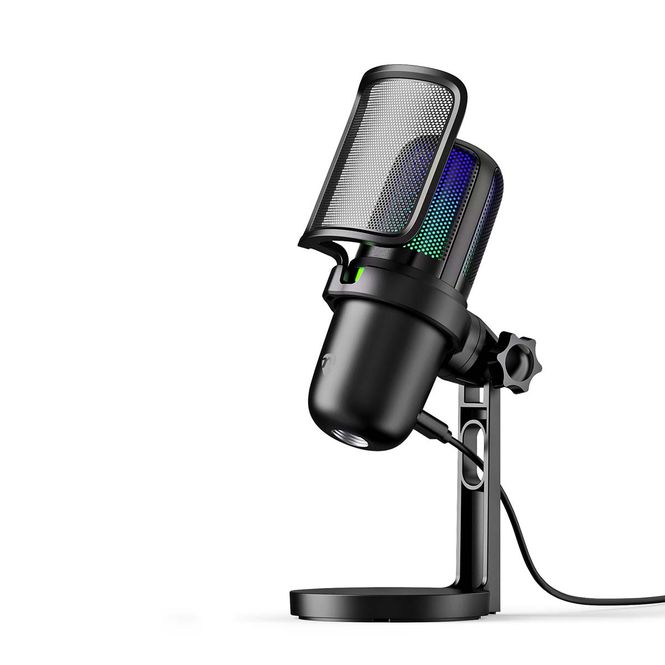 Hovedbilde Nedis GSMIC210BK  Streaming og Spillmikrofon m/stativ og popfilter - komplett