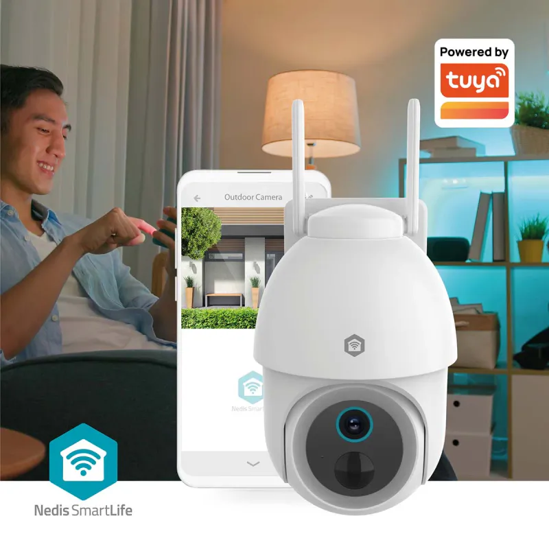 SmartLife Wi-Fi Utendørs kamera, Full HD 1080p, IP65, Batteri, Nattsyn