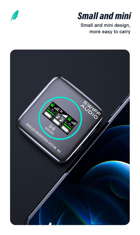 Swiff Audio M3 PRO 2.4GHz Trådløst mik. system, to mikrofoner med sender og mottaker