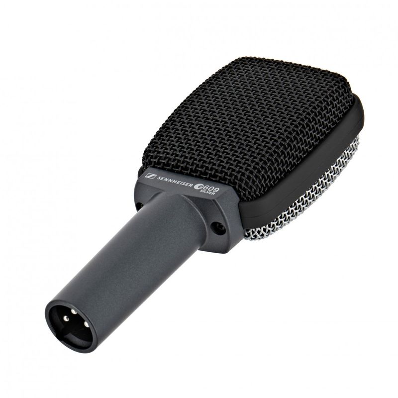 Sennheiser e609 dynamisk mikrofon for gitar, perkusjon og blås, Silver
