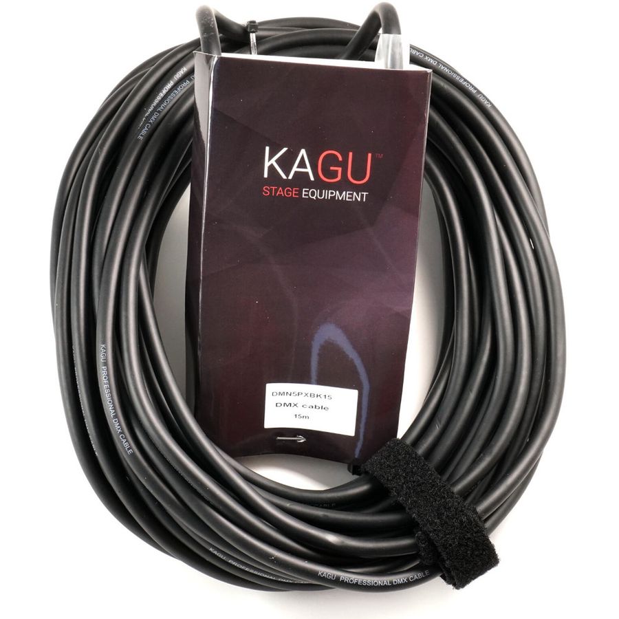 Kagu DMNX3BK DMX-kabel 15m. 3-pin, sort