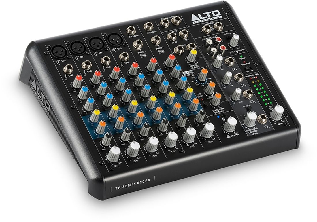Alto TrueMix 800FX - kompakt 8-kanals mikser med USB / Bluetooth og Alesis Multi-Effects