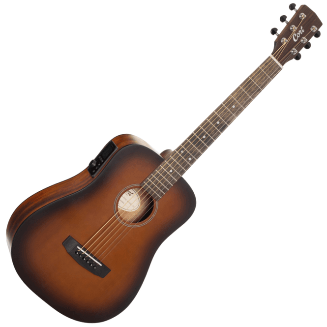 Hovedbilde Cort Earth Go OPBB Brown Burst m/ bag (Hyvibe Smart Guitar)