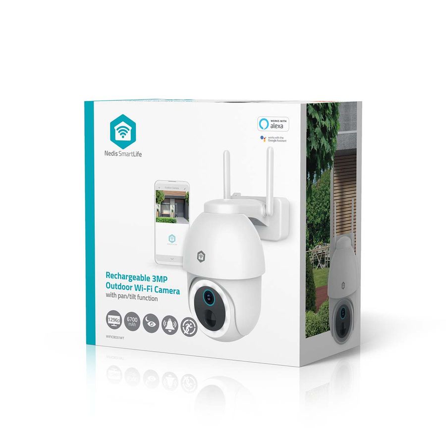 SmartLife Wi-Fi Utendørs kamera, Full HD 1080p, IP65, Batteri, Nattsyn