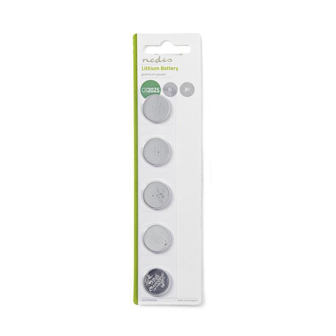 Hovedbilde Nedis Lithium batteri CR2025 | 5 stk, lang levetid