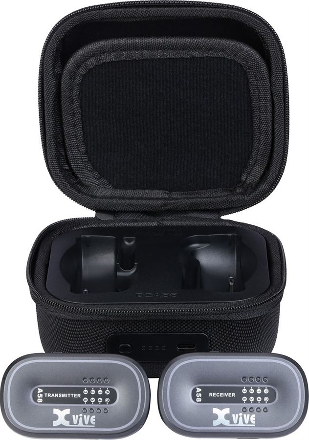 Xvive AC58 Trådløst gitar/bass system m/ batterikoffert, 5.8GHz.
