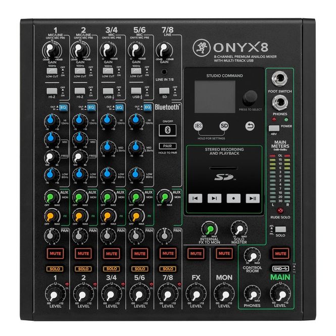 Hovedbilde Mackie Onyx8 Premium Analog Mixer med Multitrack USB 