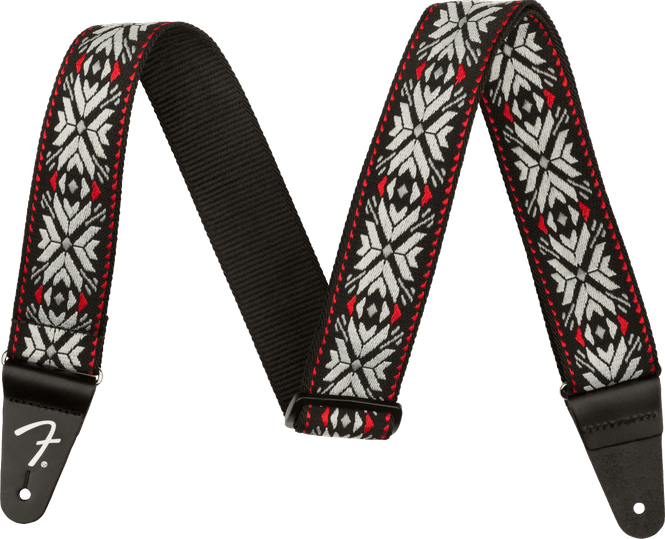 Hovedbilde Fender Pasadena Woven Strap, Red Snowflake, 2